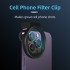  4in1 set Black Mist/CPL/Streak Blue filter match 58mm and 67mm screw phone external clip can be installed for iPhone 14 15